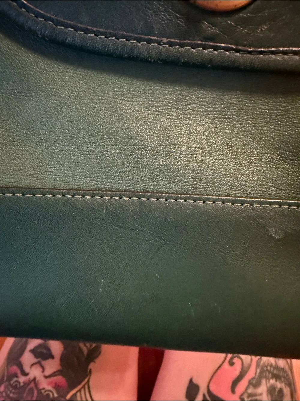 GREEN COACH TURNLOCK BACKPACK- GLOVETANNED LEATHER W HARDWARE